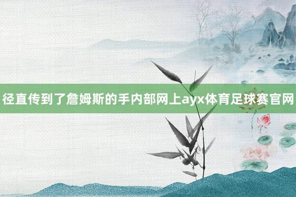径直传到了詹姆斯的手内部网上ayx体育足球赛官网