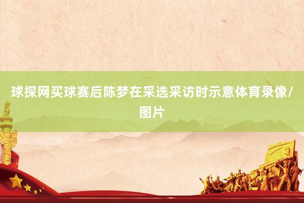 球探网买球赛后陈梦在采选采访时示意体育录像/图片