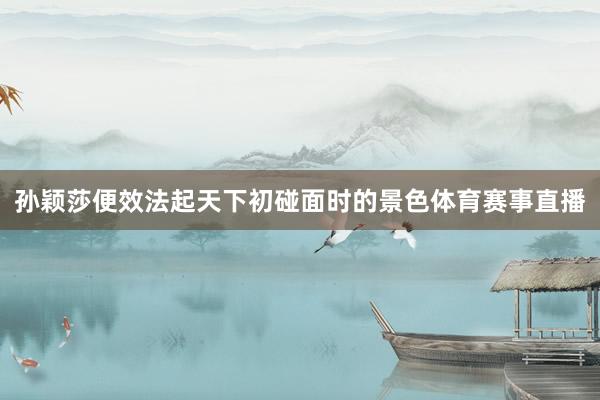 孙颖莎便效法起天下初碰面时的景色体育赛事直播