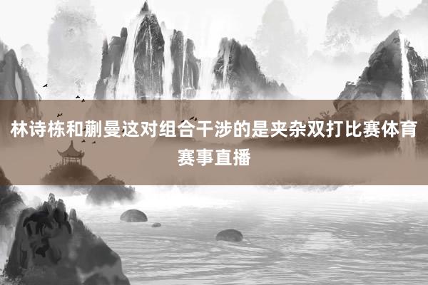林诗栋和蒯曼这对组合干涉的是夹杂双打比赛体育赛事直播