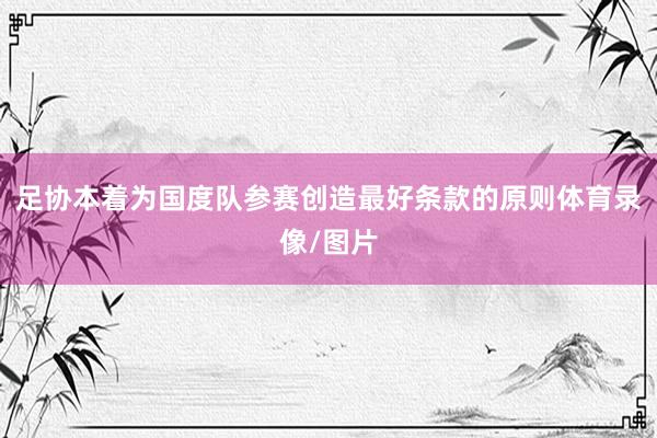 足协本着为国度队参赛创造最好条款的原则体育录像/图片