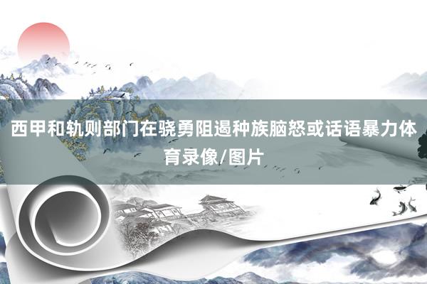 西甲和轨则部门在骁勇阻遏种族脑怒或话语暴力体育录像/图片