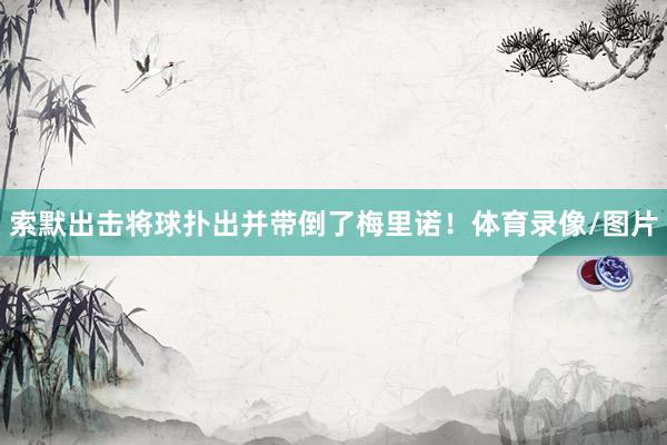 索默出击将球扑出并带倒了梅里诺！体育录像/图片