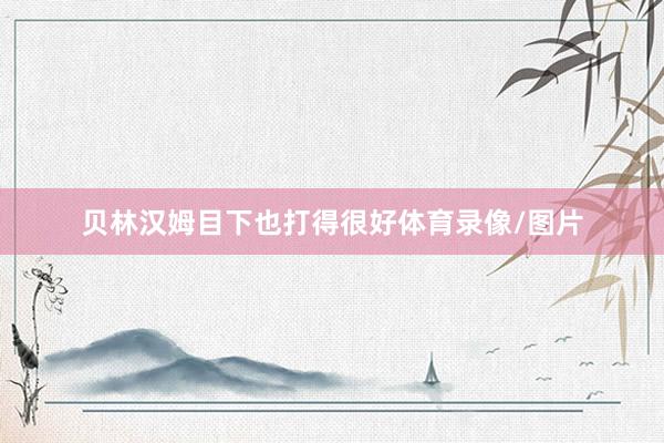 贝林汉姆目下也打得很好体育录像/图片